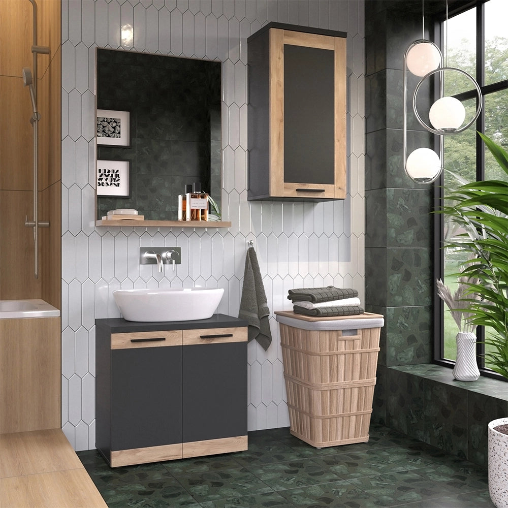 Vicco Mobile da bagno Antracite/quercia vichinga 40.3 x 79.6 cm