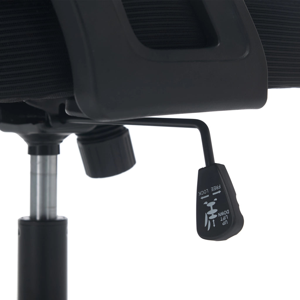 SEDIA Ufficio ergonomica in rete Nera con poggiatesta regolabile