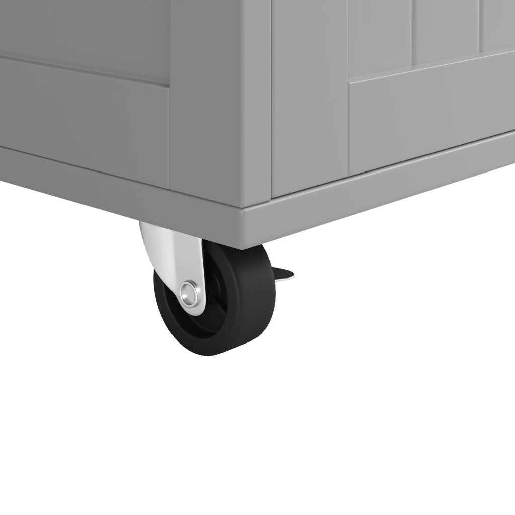 CARRELLO DA CUCINA 102x45x92 cm Grigio in MDF e metallo con ruote