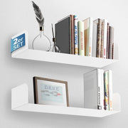 Pannello per parete - Design moderno - Libreria, pannello per parete per ufficio, soggiorno, cucina e bagno - Fissaggio senza forare (bianco)