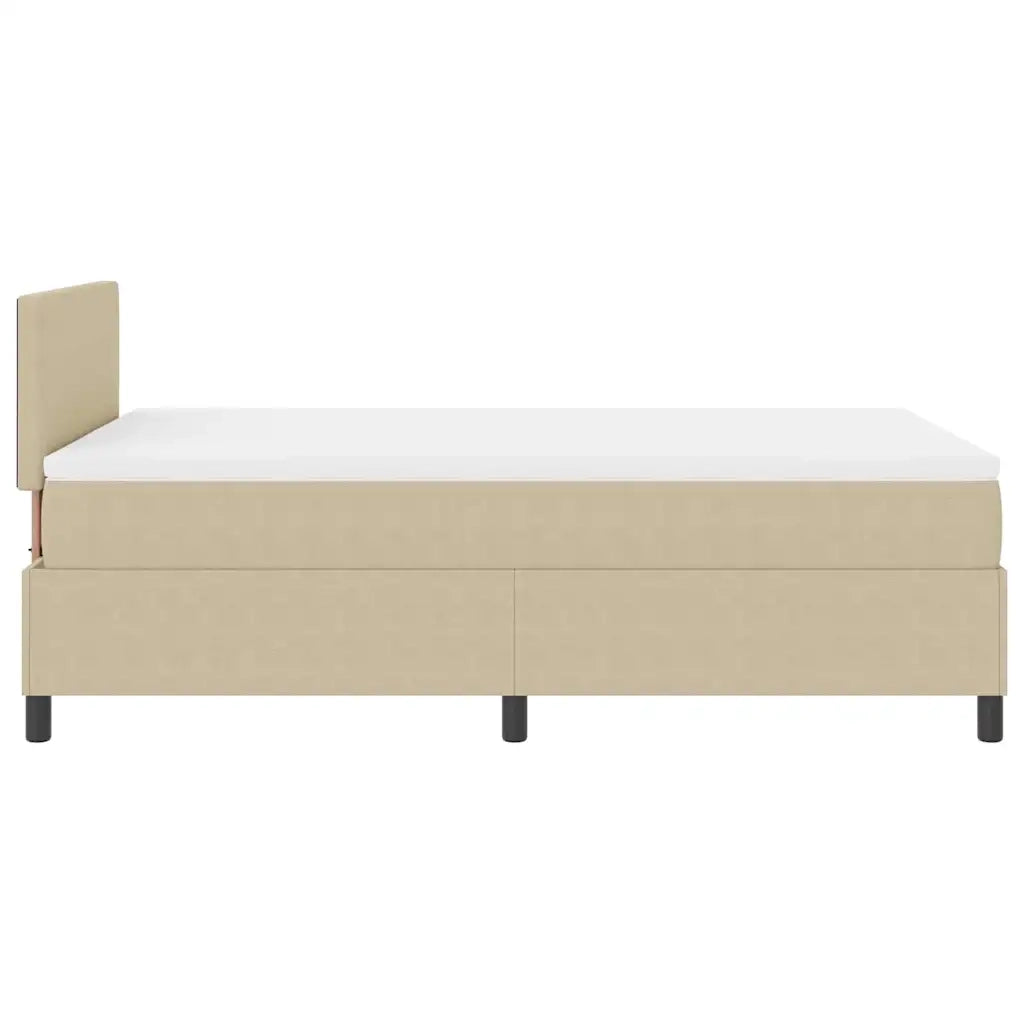 Letto a molle con testiera Grigio chiaro e bianco 120 x 190 cm 3337506
