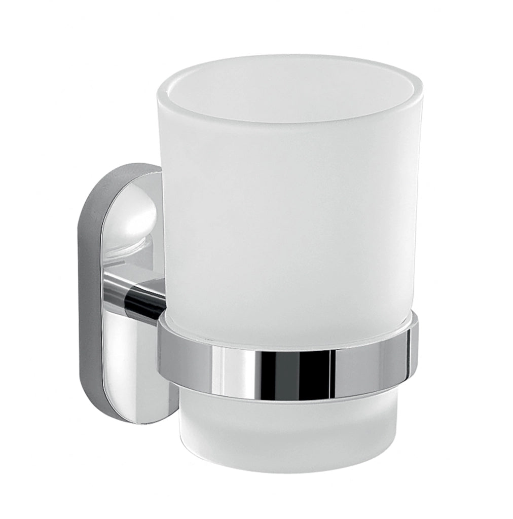 Portaspazzolini da muro in acciaio inox e Cromall 5310 Gedy serie FEBO Cromato