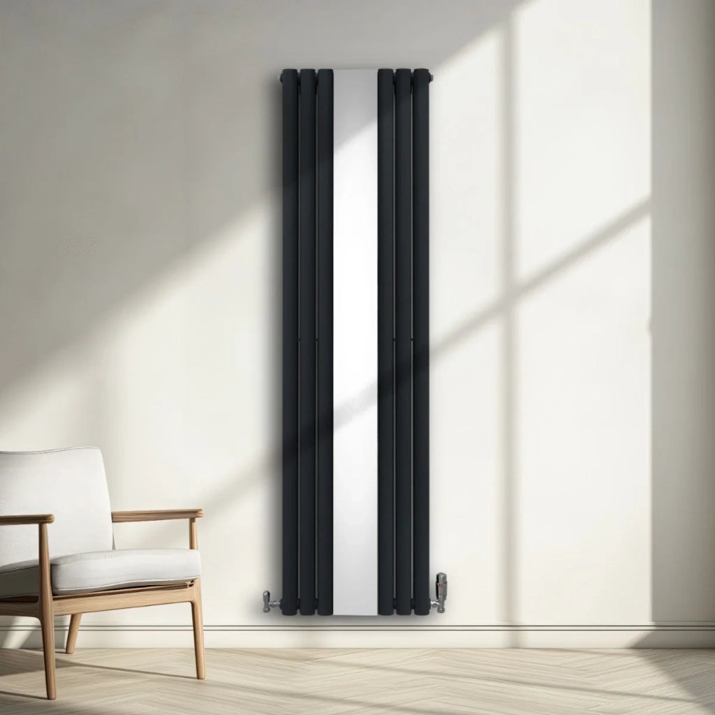 Radiatore Pannelli Ovali a specchio - 1800 mm x 500 mm - Grigio Antracite