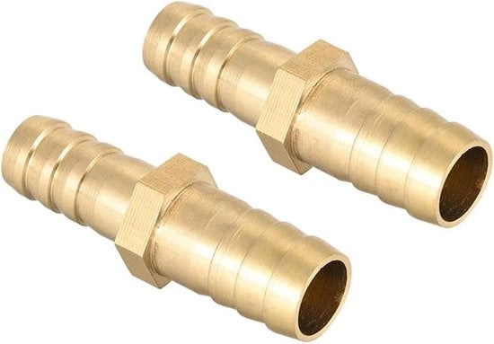 Connettore Metallico con Diametro Variabile - Materiale in Ottone - Flessibile - Adatto per Sfiati di Gas - 2 pezzi