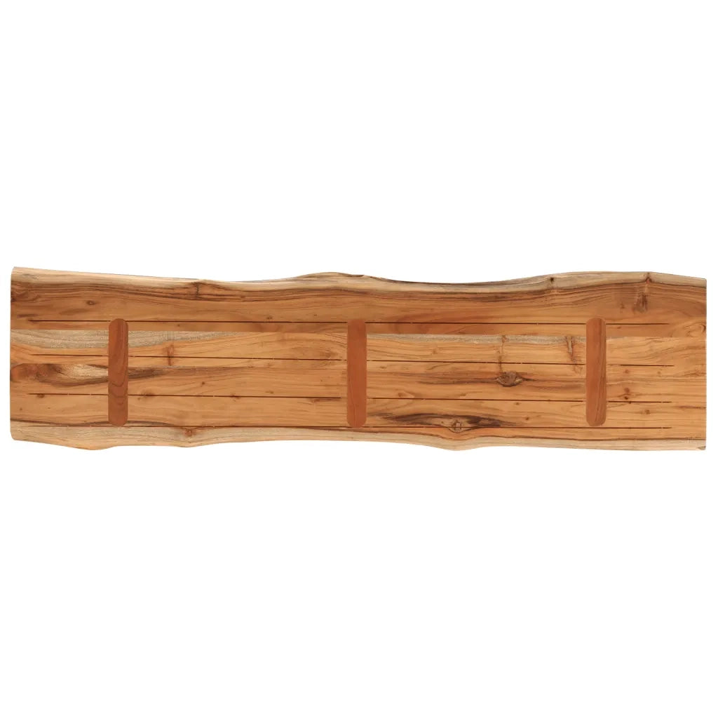 Piano Tavolo 160x40x2,5 cm Rettangolare Legno Acacia Bordi Vivi 370616