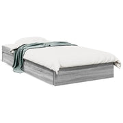Letto singolo | Letto per adulti | Giroletto Cassetti Grigio Sonoma 90x190 cm Legno Multistrato