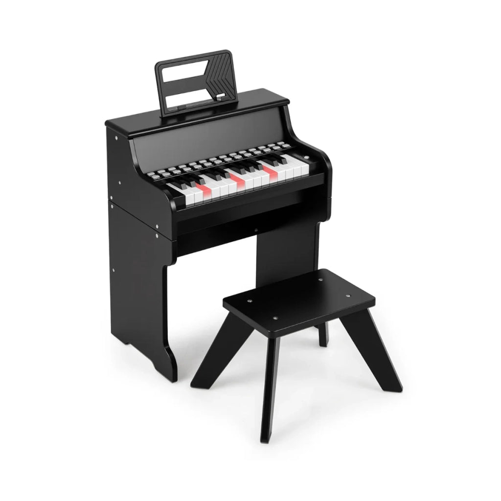 Tastiera per pianoforte con modalità di apprendimento 38 x 24 x 47 cm massima stabilità sensazione di comfort MDF nero 20_0018035