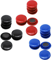 Set di 24 magneti PF - magneti in plastica per frigorifero - magneti piani rotondi per lavagne, calendari e altro (24 pezzi - colorati)