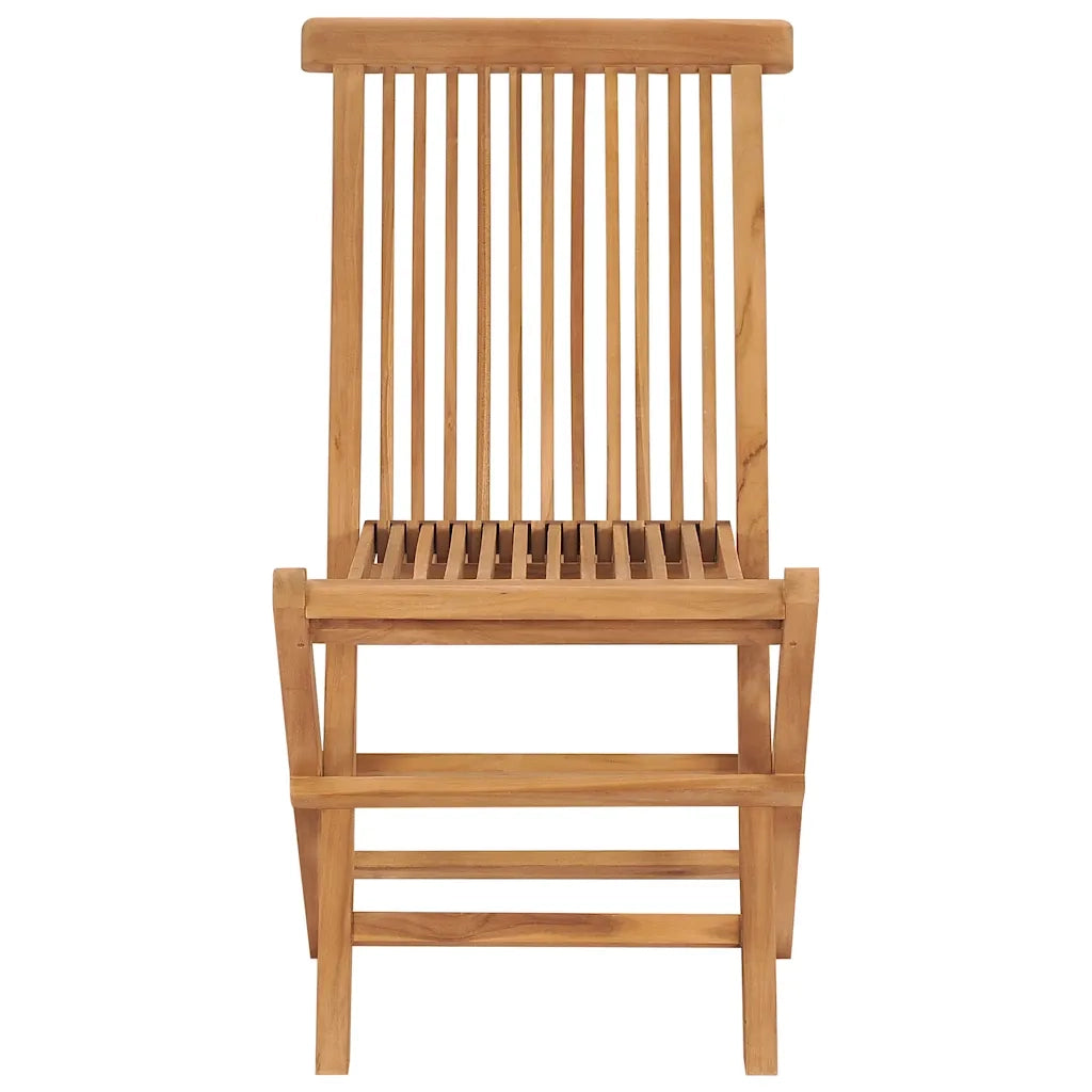 Sedie da Giardino Pieghevoli 2 pz | Sedie da Esterno in Legno Massello di Teak