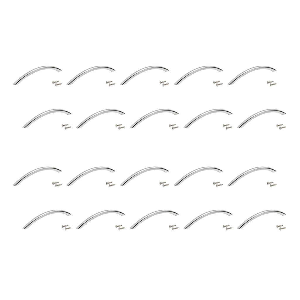 Emuca Maniglia per mobile Porto, L 263 mm, interasse 224 mm, Nichel satinado, Acciaio, 1 lotto di 20 unitÃ 