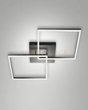 BARD  PLAFONIERA ANTRACITE  L.65X65CM 2 LUCI A LED 3000K - 52W - 5180 lm DIMMERABILE C/ACC.