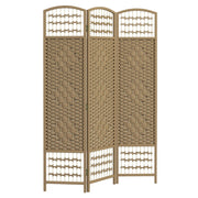 Paravento Separatore 3 Pannelli Pieghevole ¨C Xylo ¨C Carta Naturale 120x170cm