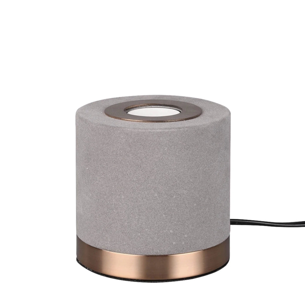 LÚZETE - LAMPADA DA TAVOLO GANNICUS GRIGIO VELLUTO E27