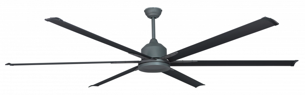 Ventilatore da soffitto a risparmio energetico GIANT argento 245 cm con 9 pale in alluminio con telecomando 6 velocità