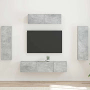 Mobile TV 5 pcs Grigio cemento