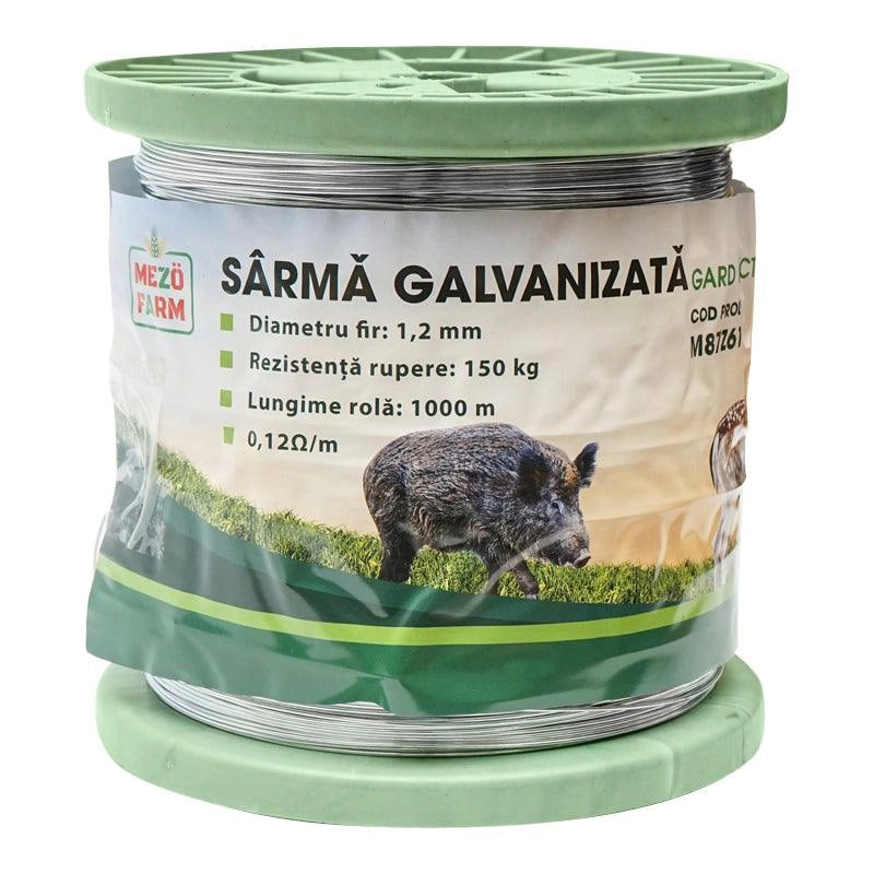 Filo metallico zincato recinto elettrico Ø1,2mm Lunghezza 1000mt, Recinzioni Elettriche Mezofarm