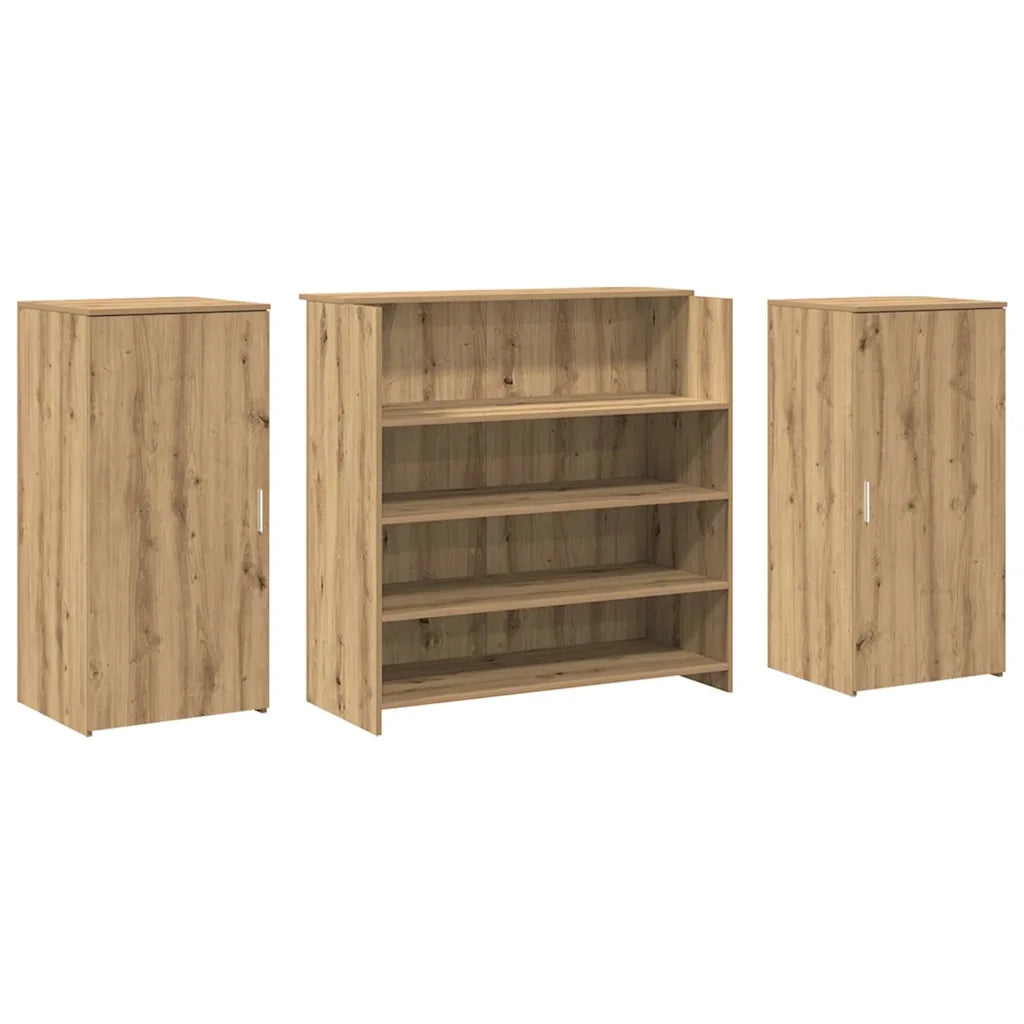 Banco Reception Rovere Artigianale 200x50x103,5cm in Truciolato 3324186