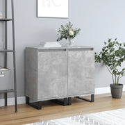 Credenze 2 pz Grigio Cemento 40x35x70 cm in Legno Multistrato 831077
