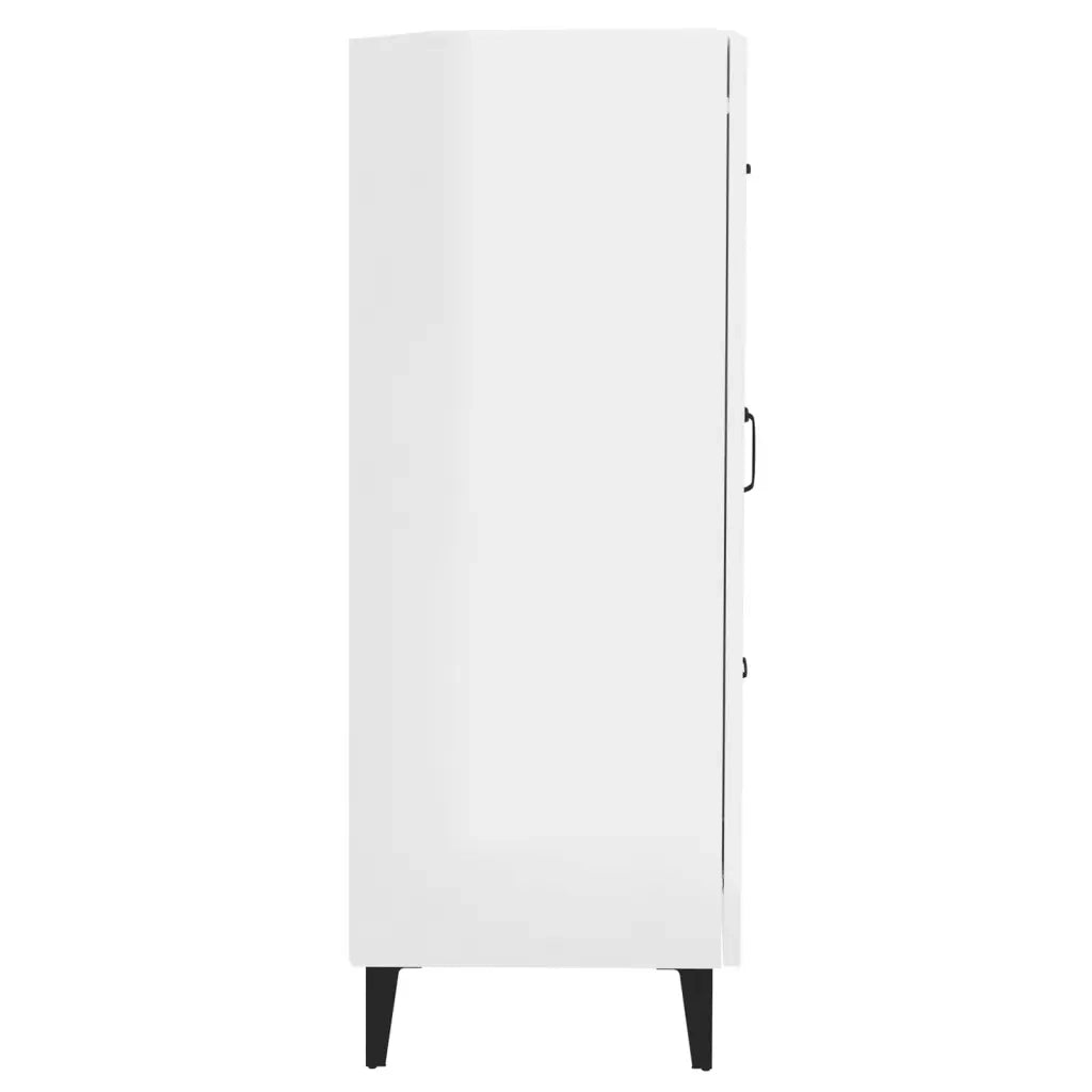 Credenza-Buffet-Armadio da cucina 69,5x34x90 cm in Legno Multistrato Bianco Lucido 271882