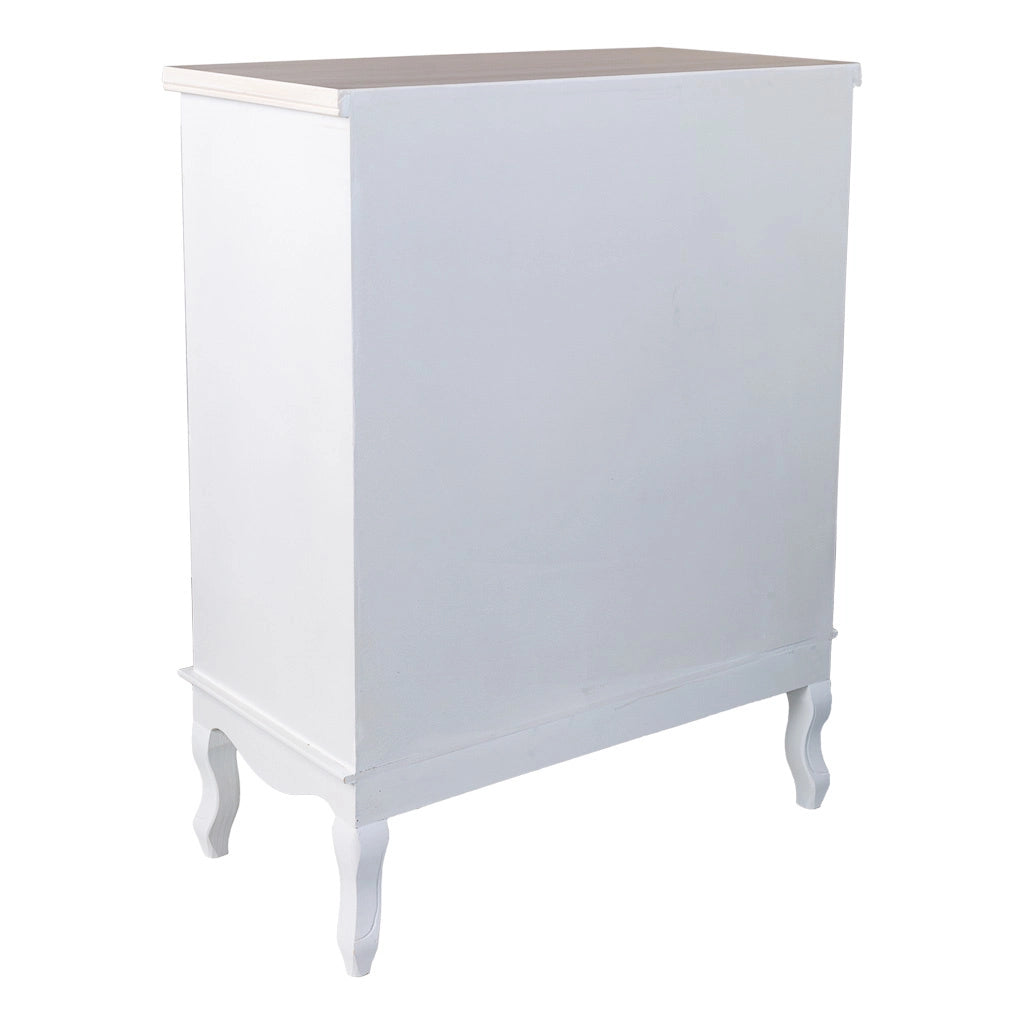 Cassettiera in legno bianco 80x40x105h