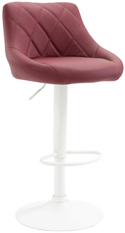 Sgabello Lazio in similpelle bordeauxrot,bianco