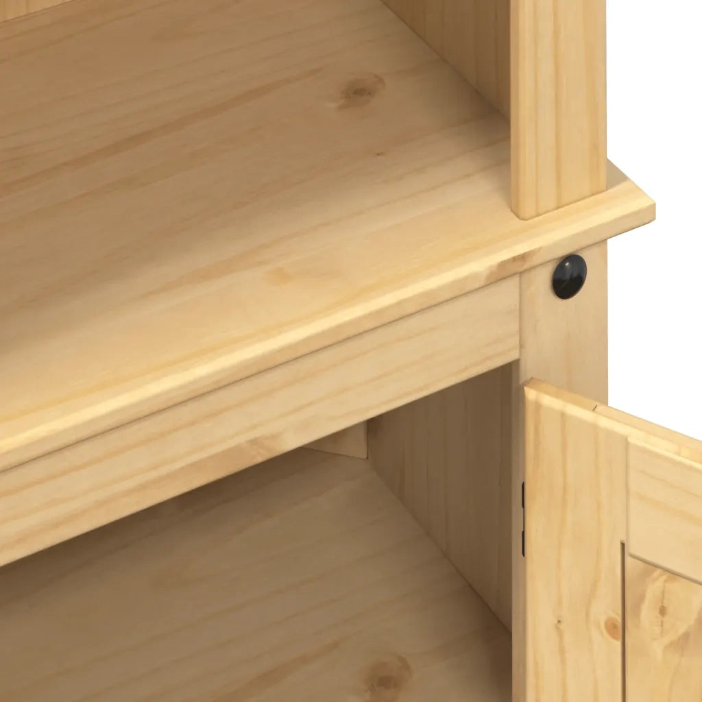 Credenza-Buffet-Armadio da cucina Corona 74x38x170 cm in Legno Massello di Pino