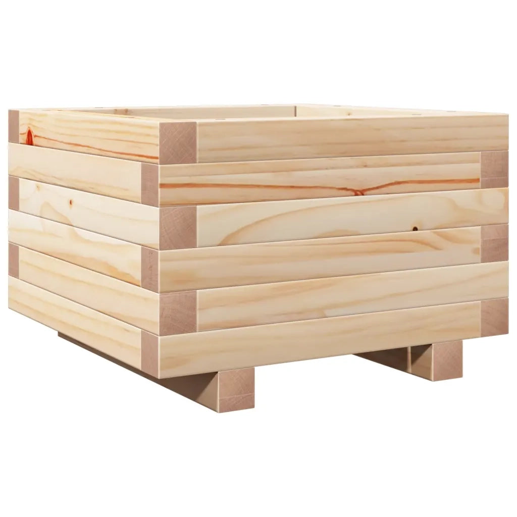 Fioriera da Giardino-Vaso da Esterno 40x40x26,5 cm in Legno Massello di Pino