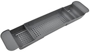 Caddy Estensibile - Recipiente per Bagno Multifunzionale - Antiscivolo - Materiale PP Impermeabile - Organizzatore per Libri/Vini - Recipiente per Bagno