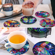 8 pezzi 5D DIY Mandalas di diamanti con sostenitori e supporto - Set di pittura con diamanti per adulti e bambini - Motivo farfalla