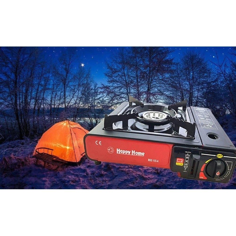 Trade Shop - Fornello A Gas Singolo Portatile Con Custodia Bdz-155-a Per Campeggio Hot Pot -