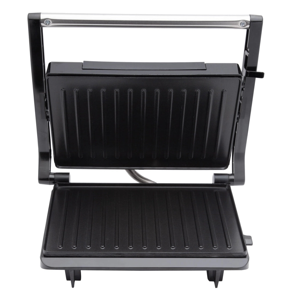 Piastra grill elettrica per panini e sandwich, 2 fette, rivestimento antiaderente 750W, cerniera galleggiante regolabile - SOGO