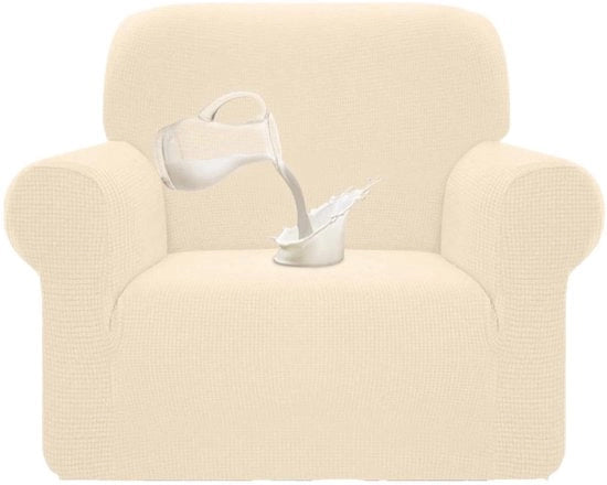 Bankhoes Stretto - Bankhoes - Stretto e Removibile - Impermeabile - Fatto di Poliestere - 100% Stoffa - Singolo - Dimensioni 90-140 cm - Bianco Tea