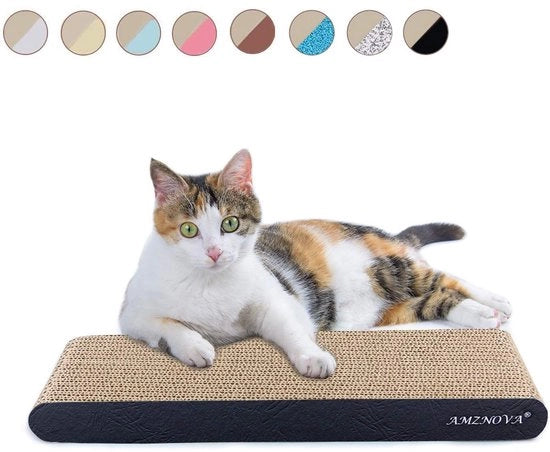 Mat di gatto con erba di gatto, resistente e riciclabile, cartone con 7 colori e 2 misure