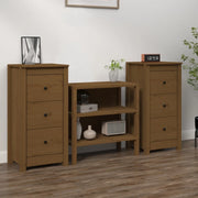 Credenze 2 pz Miele 40x35x80 cm in Legno Massello di Pino cod mxl 22975