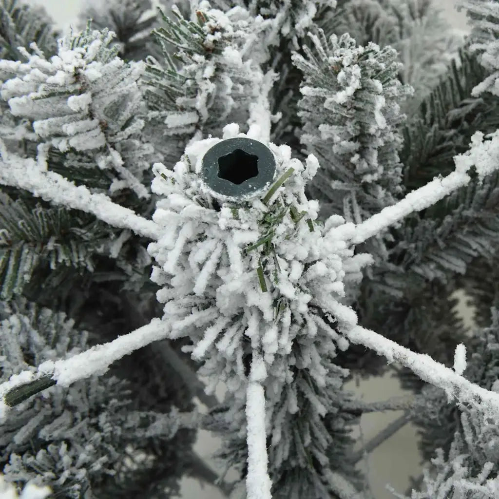Albero di Natale Artificiale Snodato Foderato di Neve Bianco 42019319