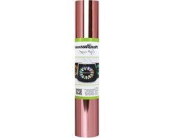 Rullo di vinile da artigianato in cromo rosa oro - 1 x 15 m x 15 m - Adesivo di alta qualità