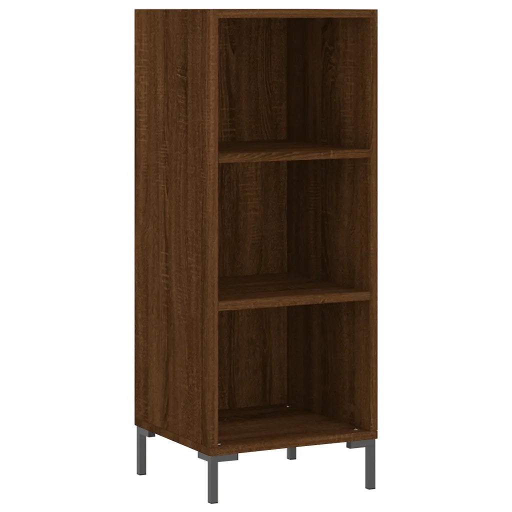 Credenza Rovere Marrone 34,5x32,5x90 cm in Legno Multistrato 828739