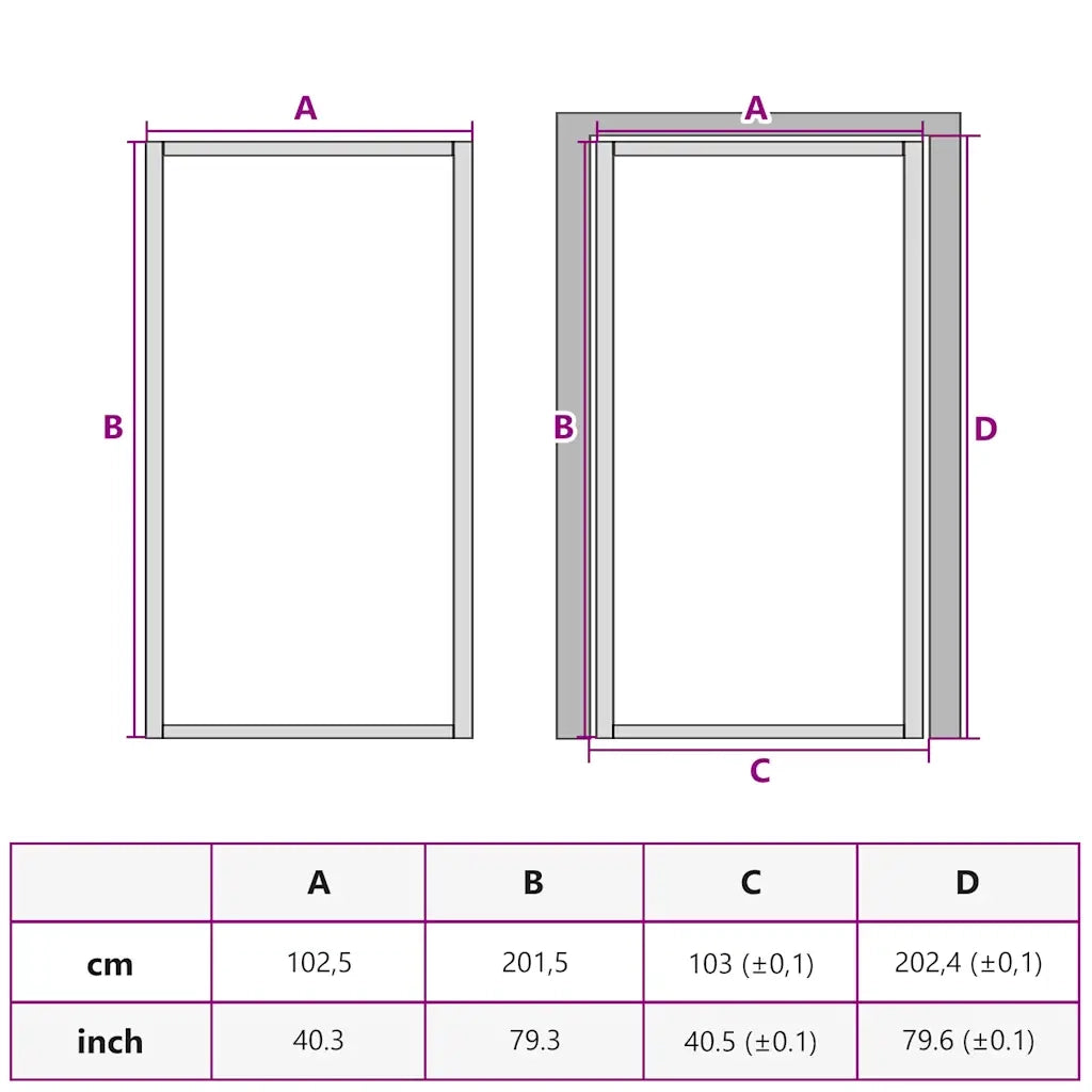 Porta Interni Sottile Oro 102,5x201,5 Vetro Temperato Alluminio 155135