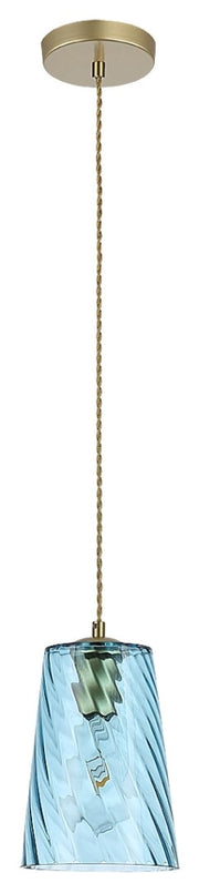 Lampada a sospensione Rabalux Azurine E27 oro/blu Ø15