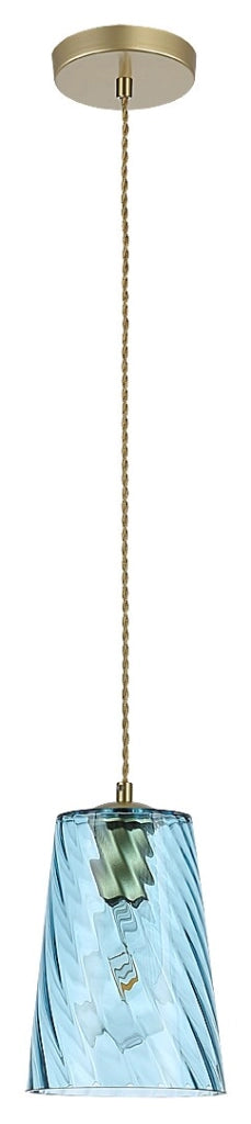 Lampada a sospensione Rabalux Azurine E27 oro/blu Ø15