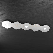 HEXAGON APPLIQUE-PLAFONIERA 3 LUCI + 2 DECORATIVO GRIGIO 1142-3L2D-GR