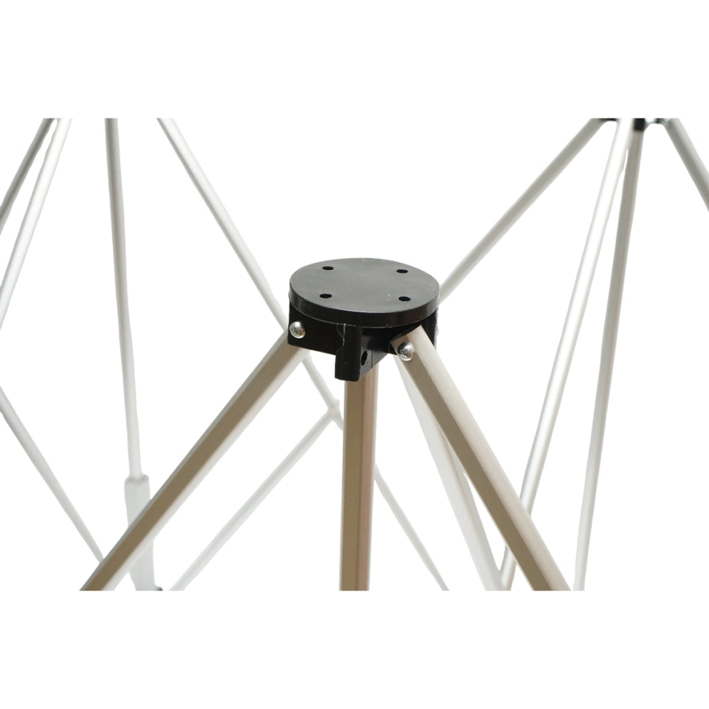 Tavolo da lavoro pieghevole a fisarmonica con 10 gambe, struttura in alluminio 226x61x72cm