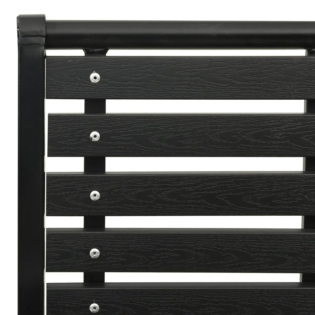Sedie da Giardino 2 pz in Acciaio e WPC Nere 312034
