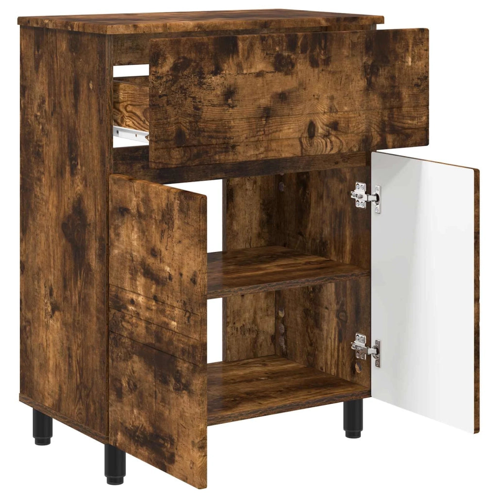 Mobiletto da bagno Rovere Fumo 60 x 35 x 80 cm