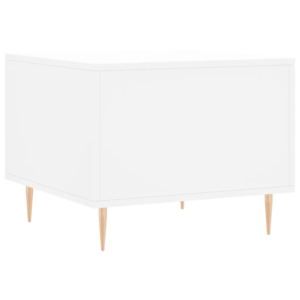 Tavolino da Salotto Bianco 50x50x40 cm in Legno Multistrato 829364
