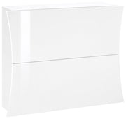 Scarpiera 2 Ante a Ribalta 101x26,6x81,4 cm Arco Bianco Lucido