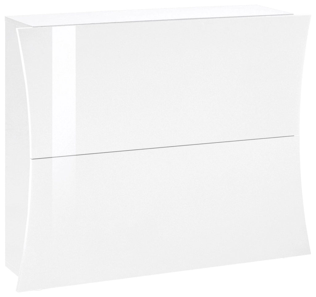 Scarpiera 2 Ante a Ribalta 101x26,6x81,4 cm Arco Bianco Lucido