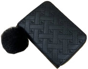 Portafoglio per donna - Piccolo portafoglio - Nero - Contenitore multi-tarjeta - Ideale per viaggi - Perfetto per uso quotidiano