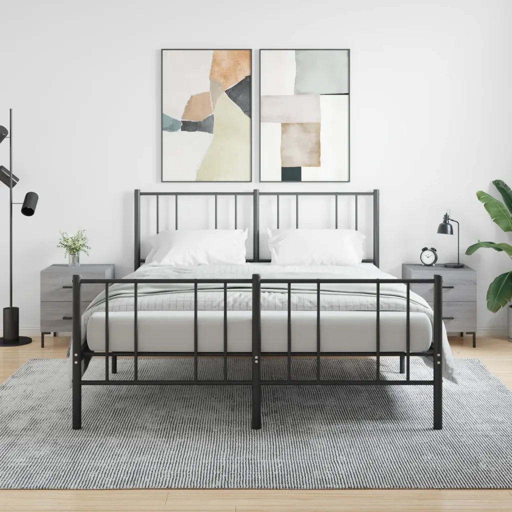 Set di 2 Comodini | Armadio da Notte | Mobiletto da notte Grigio Sonoma 40x35x47,5 cm in Legno Multistrato