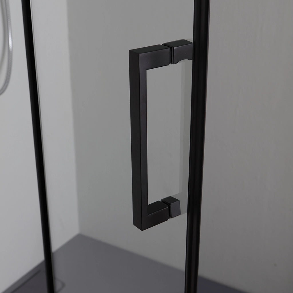 Box doccia 70x100 nero opaco senza telaio